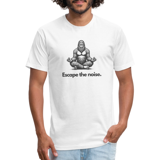 Escape the Noise (Bigfoot) - Premium Graphic Tee (POD) - white