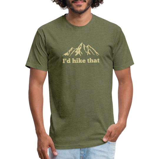 I'd Hike That - Premium Graphic Tee (POD) - heather military green