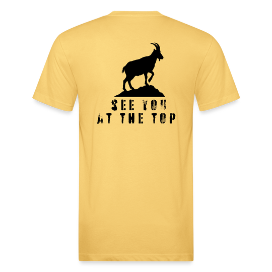 See You At the Top (new) - Premium Graphic Tee - pastel yellow