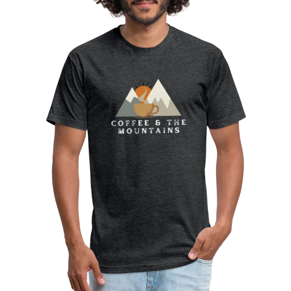 Coffee & the Mountains - Premium Graphic Tee (POD) - heather black