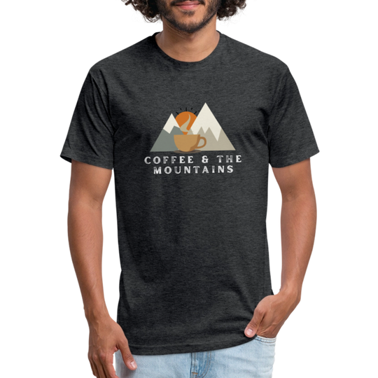 Coffee & the Mountains - Premium Graphic Tee (POD) - heather black