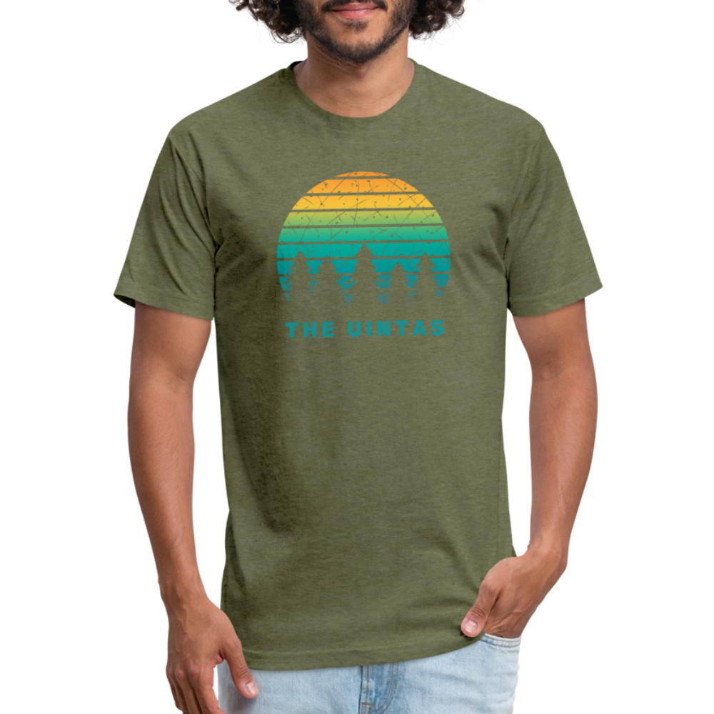 The Uintas - Premium Graphic Tee - heather military green