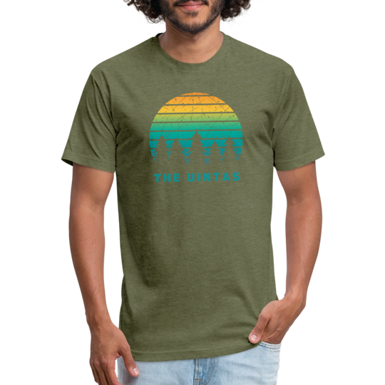 The Uintas - Premium Graphic Tee - heather military green