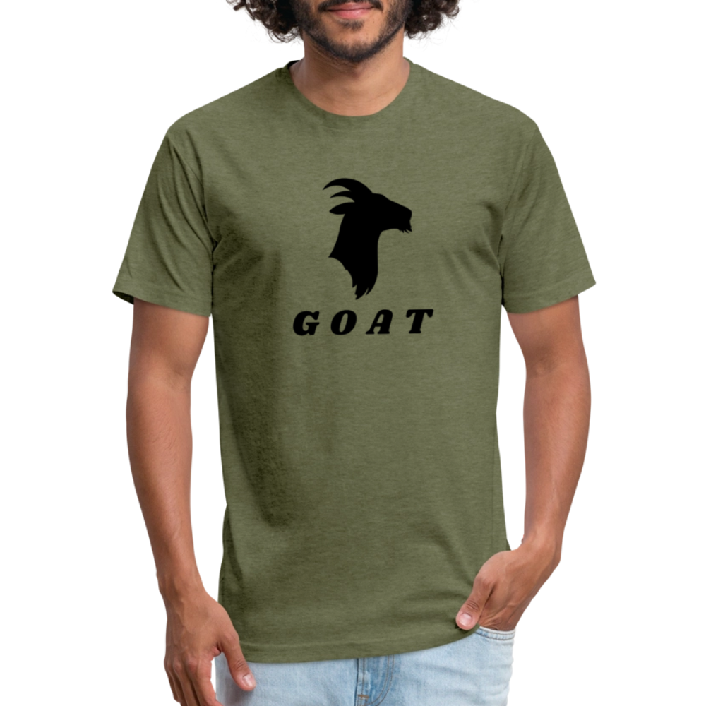 GOAT (black) - Premium Graphic Tee - heather military green