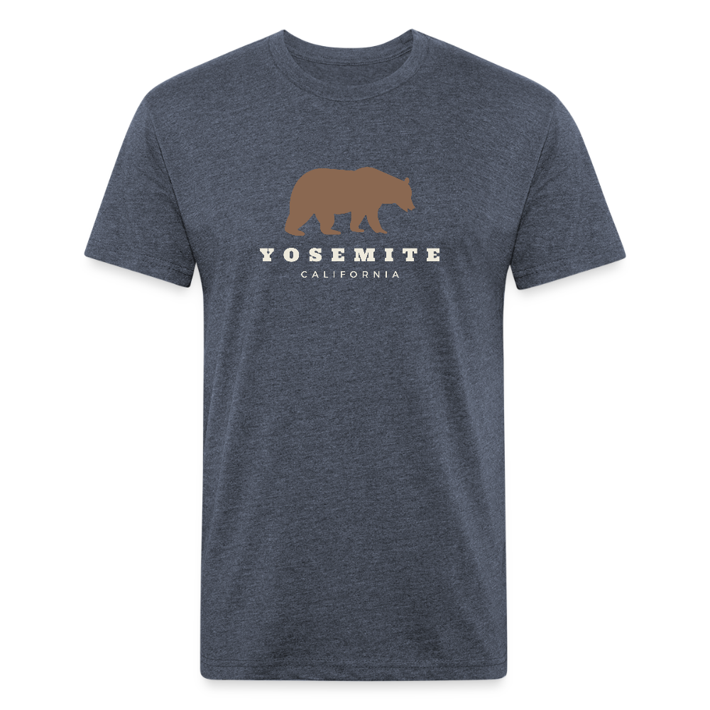 Yosemite National Park (Bear) - Premium Graphic Tee (POD) - heather navy
