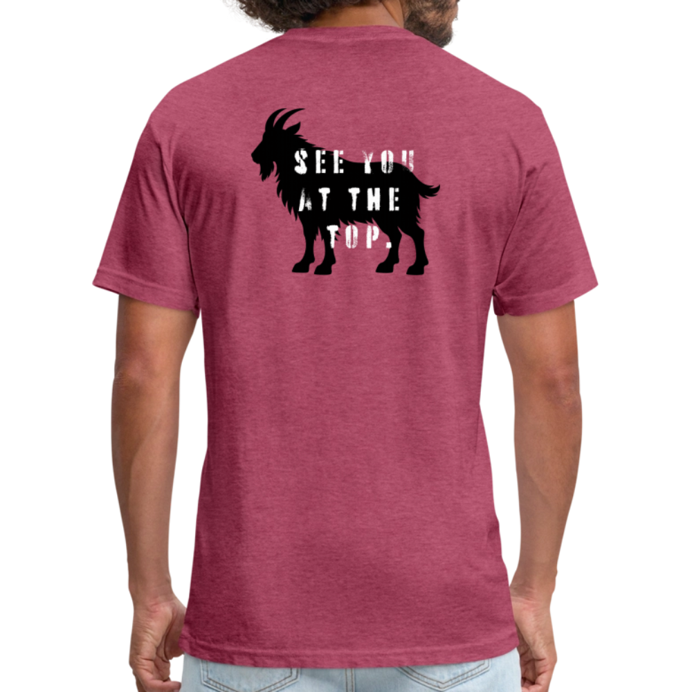 See You At the Top (back) - Premium Graphic Tee - heather burgundy