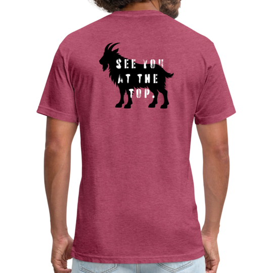 See You At the Top (back) - Premium Graphic Tee - heather burgundy