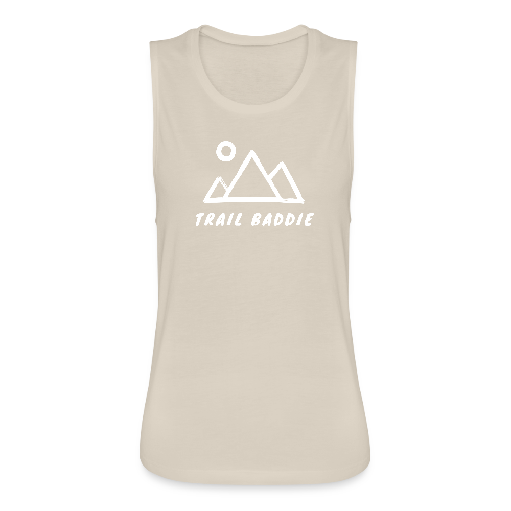 Trail Baddie - Women's Flowy Muscle Tank (Bella Canvas) - dust
