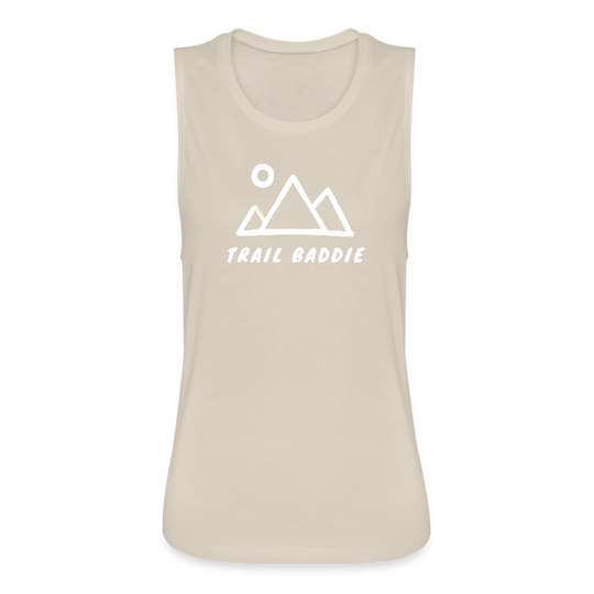 Trail Baddie - Women's Flowy Muscle Tank (Bella Canvas) - dust