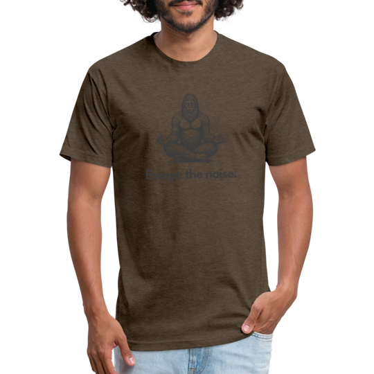 Escape the Noise (Bigfoot) - Premium Graphic Tee (POD) - heather espresso