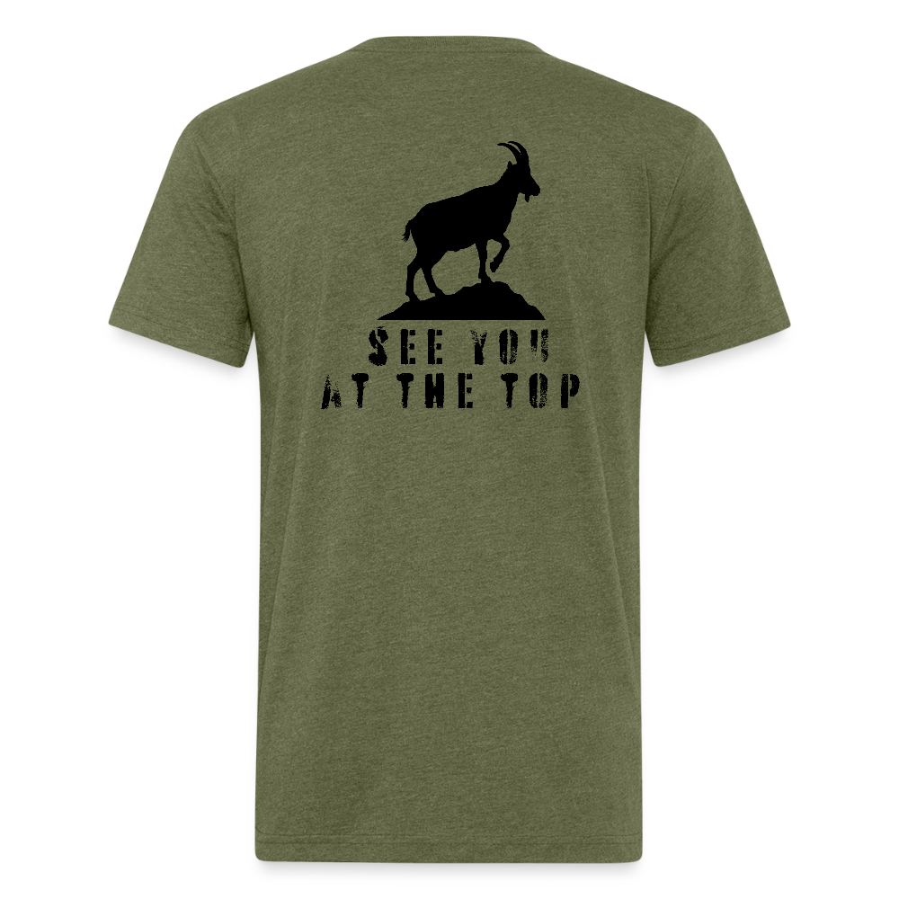 See You At the Top (new) - Premium Graphic Tee - heather military green