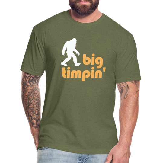 Big Timpin' - Premium Graphic Tee - heather military green