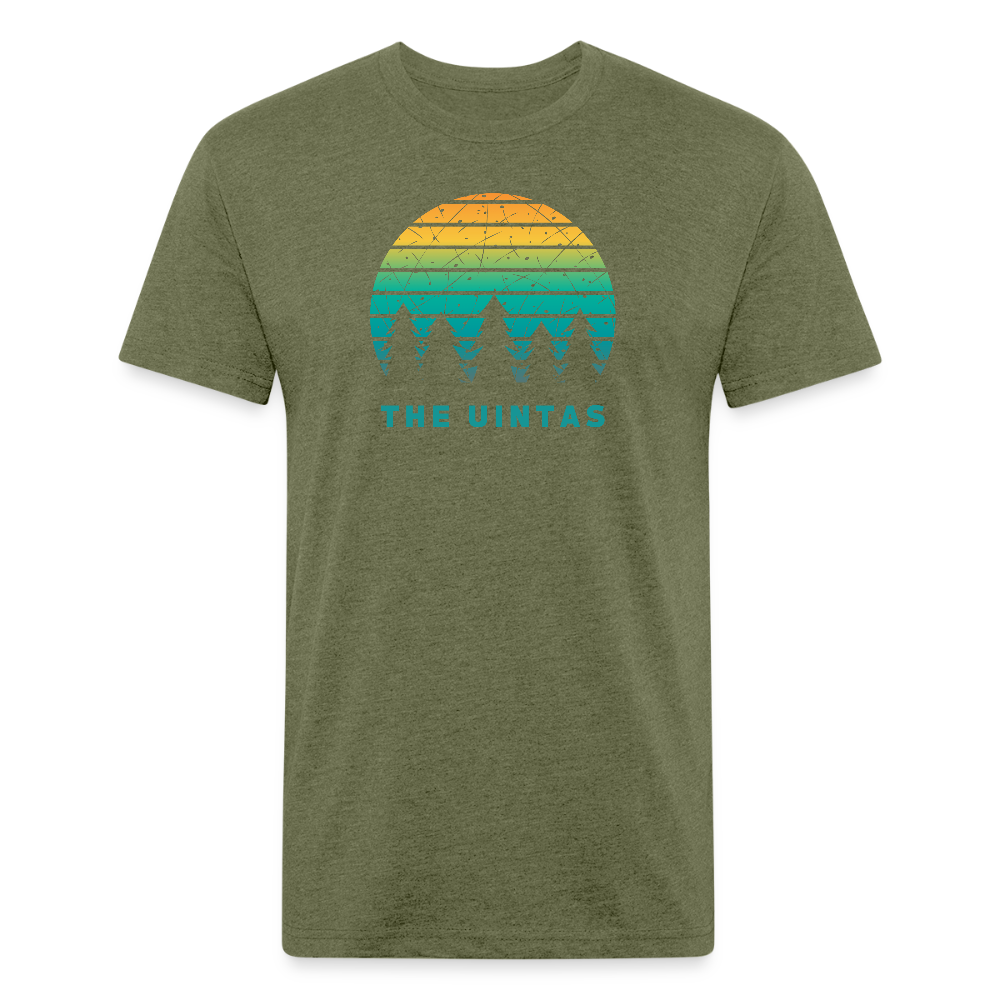 The Uintas - Premium Graphic Tee - heather military green