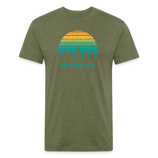 The Uintas - Premium Graphic Tee - heather military green