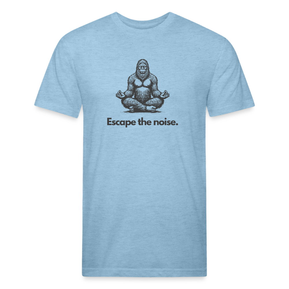 Escape the Noise (Bigfoot) - Premium Graphic Tee (POD) - heather blue
