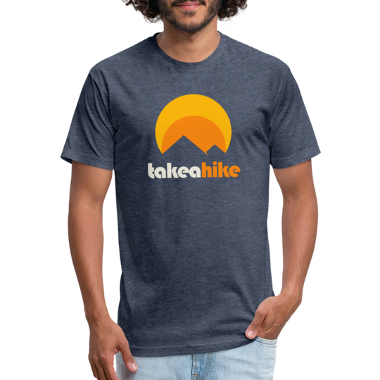 Take a Hike (retro) - Premium Graphic Tee - heather navy