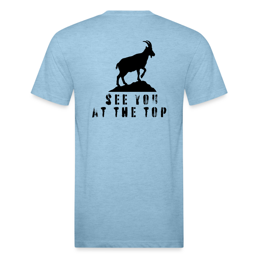See You At the Top (new) - Premium Graphic Tee - heather blue