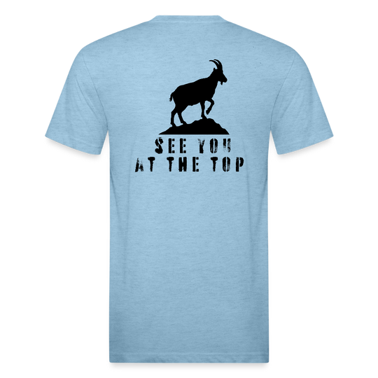 See You At the Top (new) - Premium Graphic Tee - heather blue