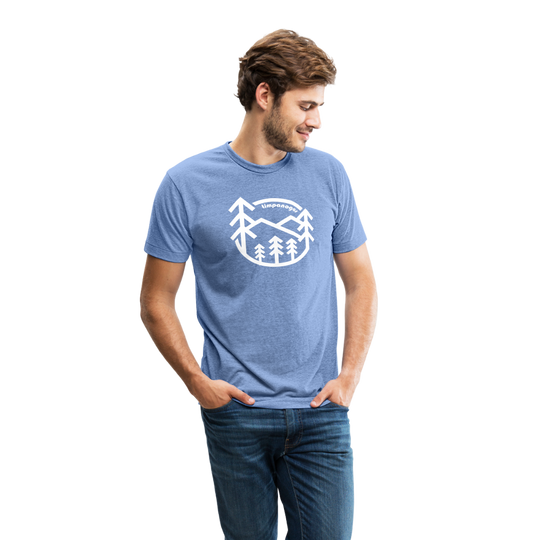 Retro Forest - Tri-Blend T-Shirt - heather blue
