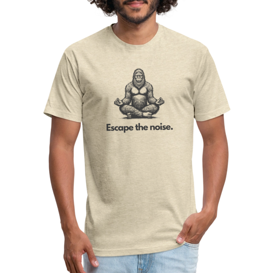 Escape the Noise (Bigfoot) - Premium Graphic Tee (POD) - heather cream