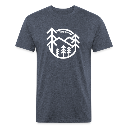 Retro Forest - Premium Graphic Tee (POD) - heather navy