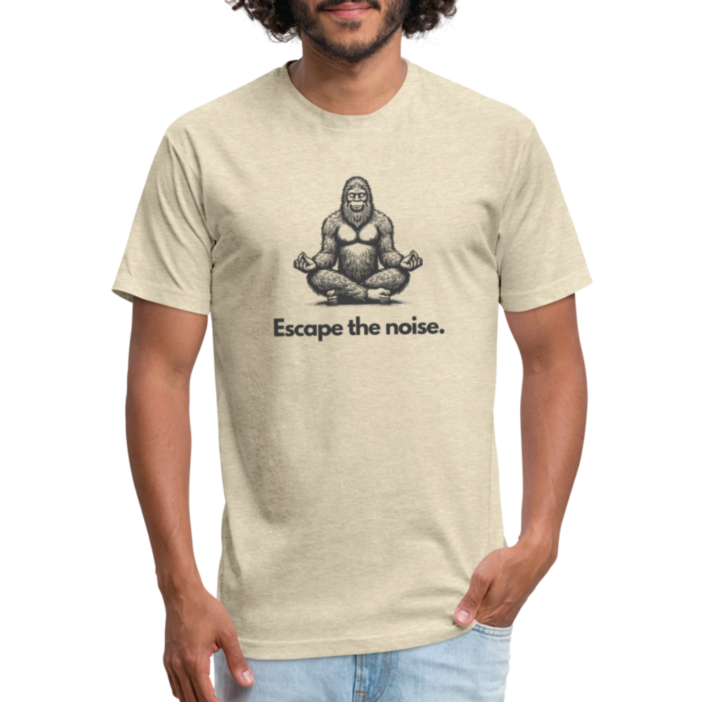 Escape the Noise (Bigfoot) - Premium Graphic Tee (POD) - heather cream