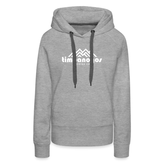 Timpanogos Hiking Co. (official) - Women’s Fitted Hoodie - heather grey