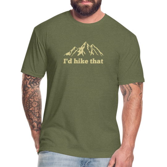 I'd Hike That - Premium Graphic Tee (POD) - heather military green