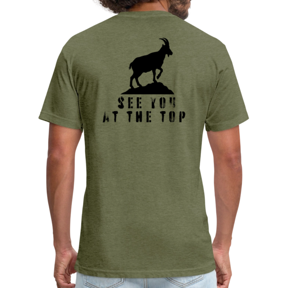 See You At the Top (new) - Premium Graphic Tee - heather military green