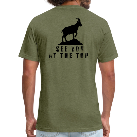 See You At the Top (new) - Premium Graphic Tee - heather military green