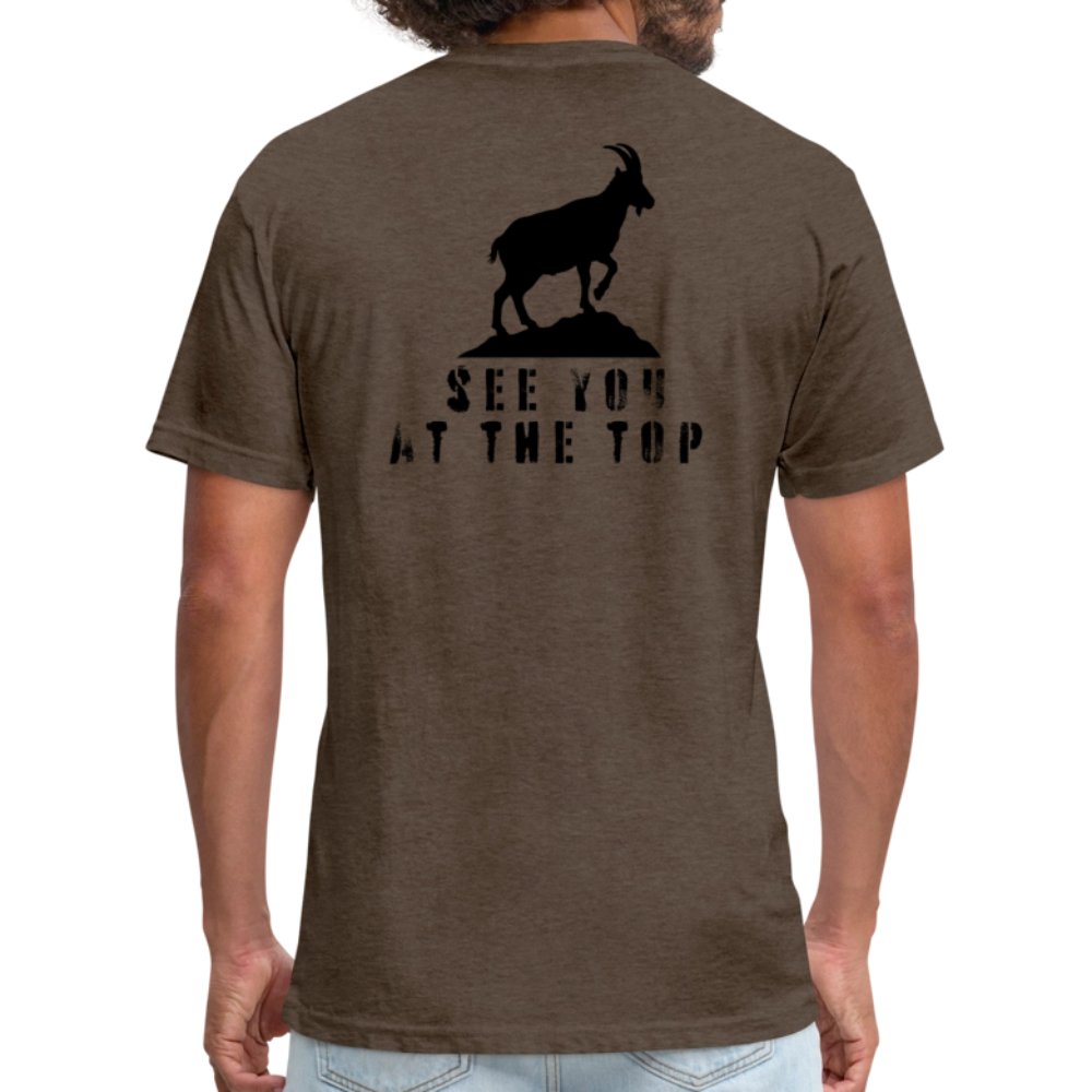 See You At the Top (new) - Premium Graphic Tee - heather espresso
