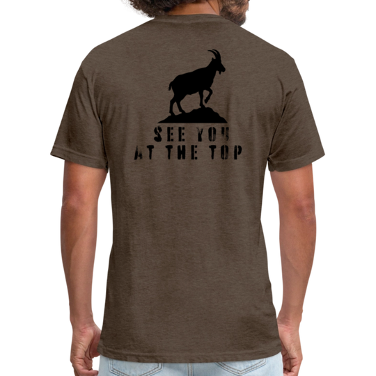 See You At the Top (new) - Premium Graphic Tee - heather espresso