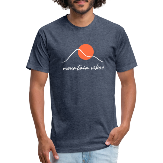 Mountain Vibes - Premium Graphic Tee - heather navy