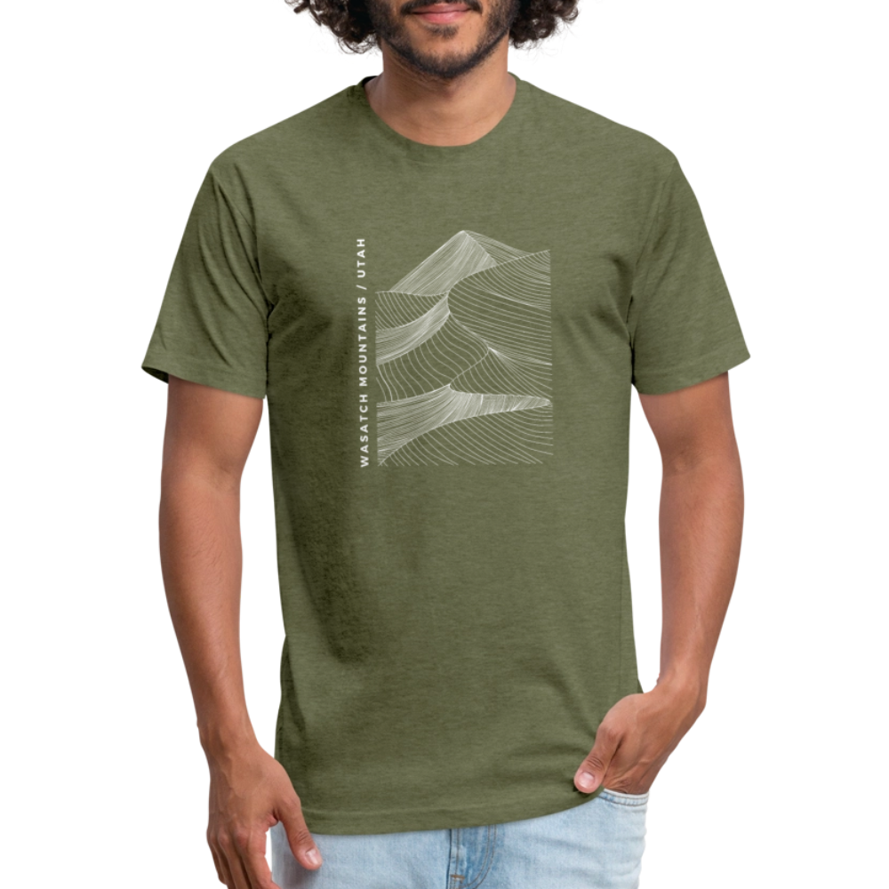 Wasatch Mountains - Premium Graphic Tee (POD) - heather military green