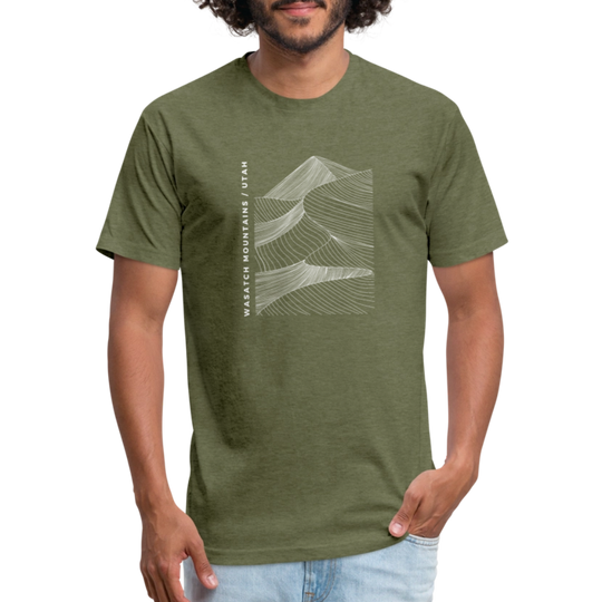Wasatch Mountains - Premium Graphic Tee (POD) - heather military green