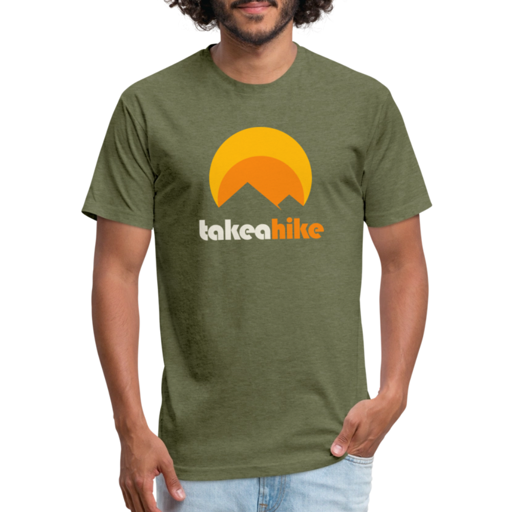 Take a Hike (retro) - Premium Graphic Tee - heather military green
