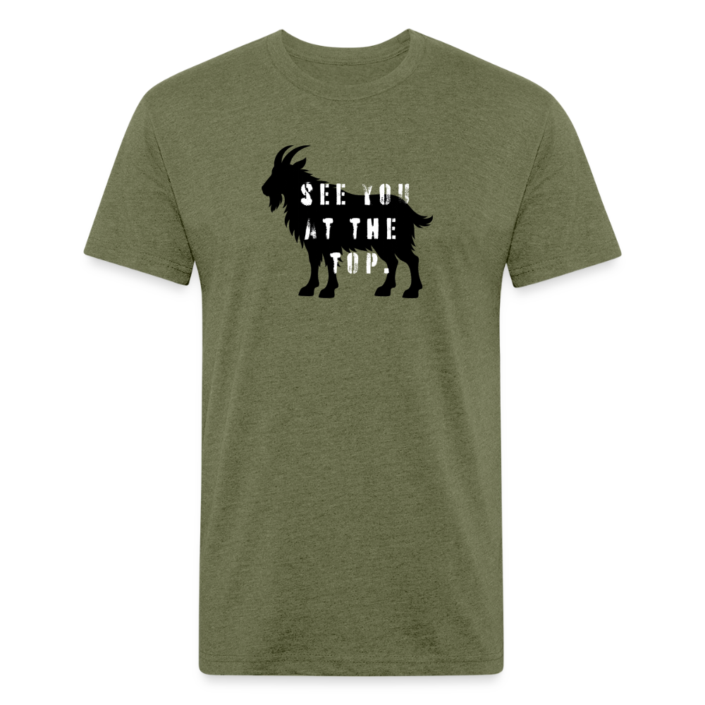 See You At the Top - Premium Graphic Tee (POD) - heather military green