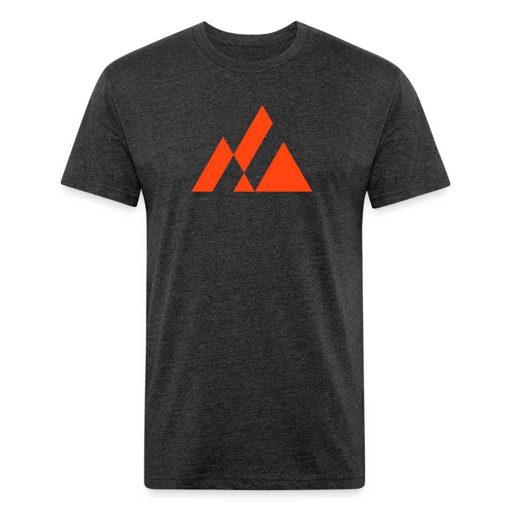 Elevation (electric red) - Premium Graphic Tee - heather black