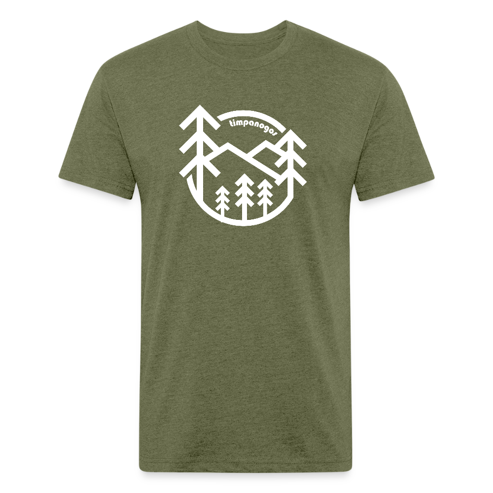 Retro Forest - Premium Graphic Tee (POD) - heather military green