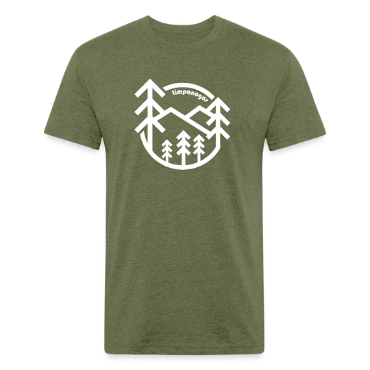 Retro Forest - Premium Graphic Tee (POD) - heather military green