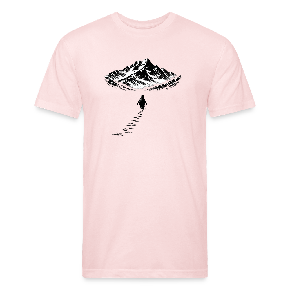 Penguin and the Mountains - Premium Graphic Tee - blush pink 