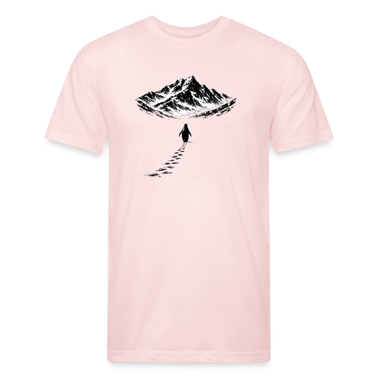 Penguin and the Mountains - Premium Graphic Tee - blush pink 