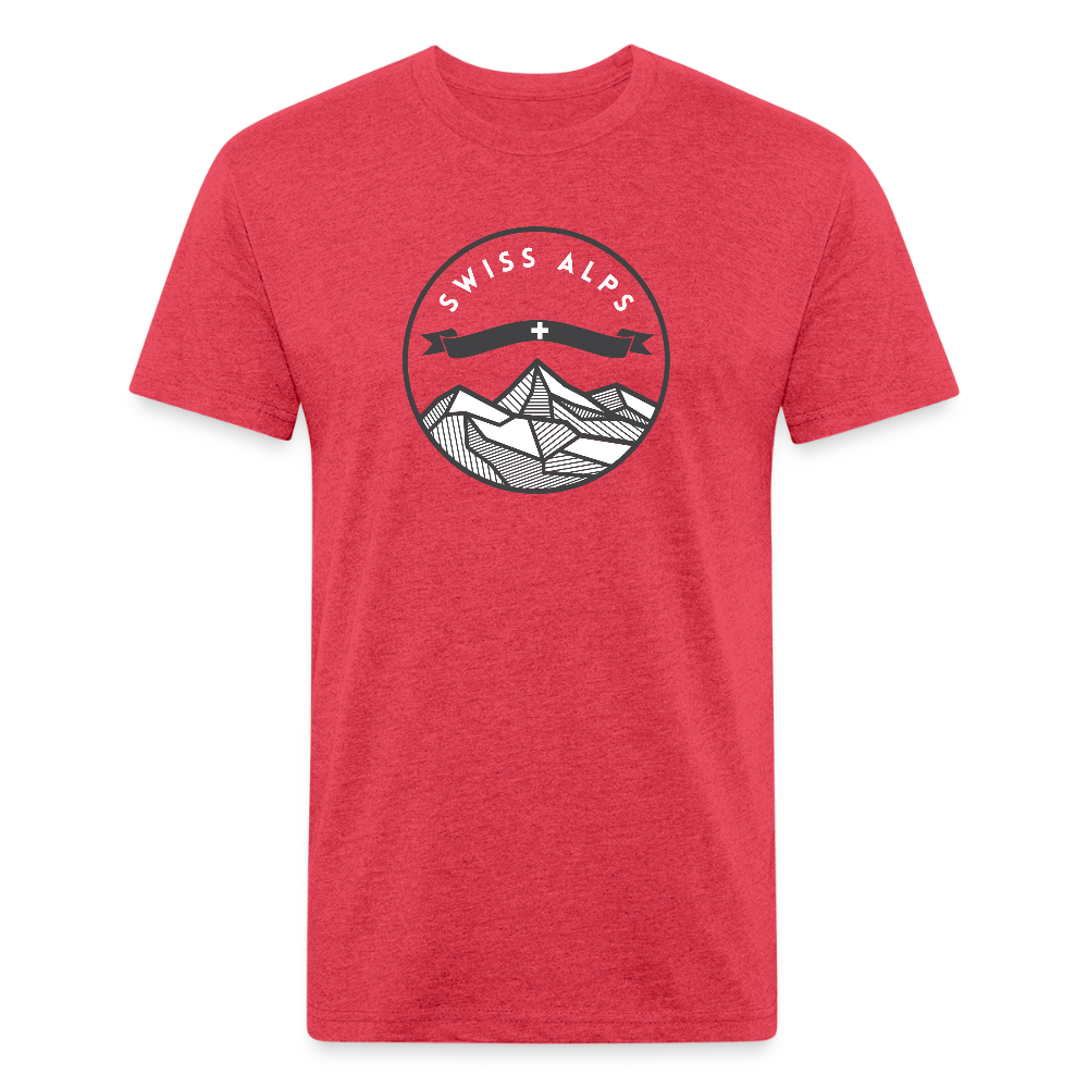 Swiss Alps - Premium Graphic Tee - heather red