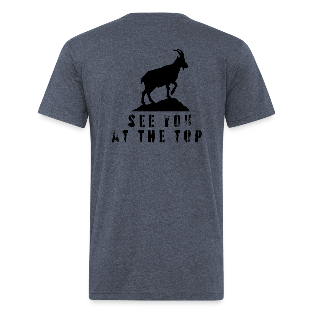 See You At the Top (new) - Premium Graphic Tee - heather navy