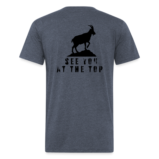 See You At the Top (new) - Premium Graphic Tee - heather navy