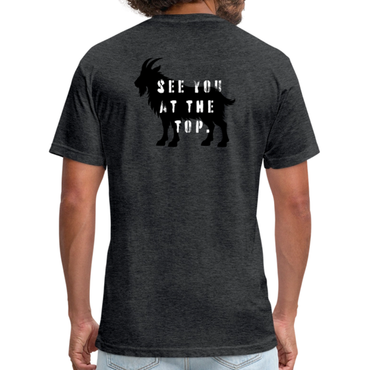 See You At the Top (back) - Premium Graphic Tee - heather black