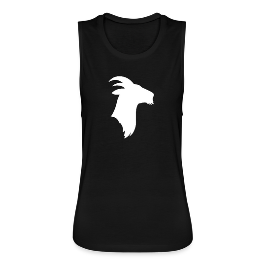 Goat - Women's Flowy Muscle Tank by Bella - black