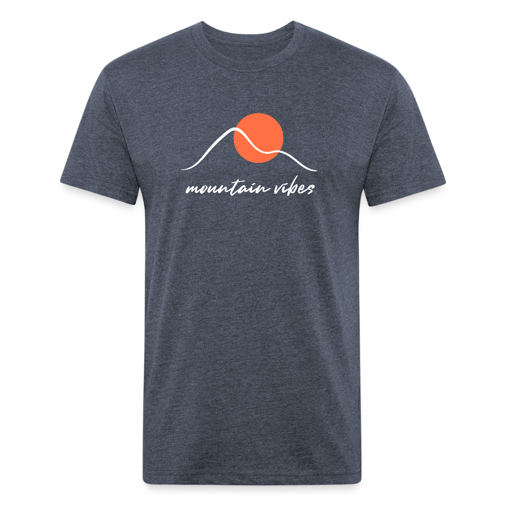 Mountain Vibes - Premium Graphic Tee - heather navy