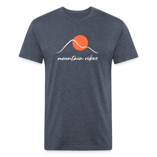 Mountain Vibes - Premium Graphic Tee - heather navy