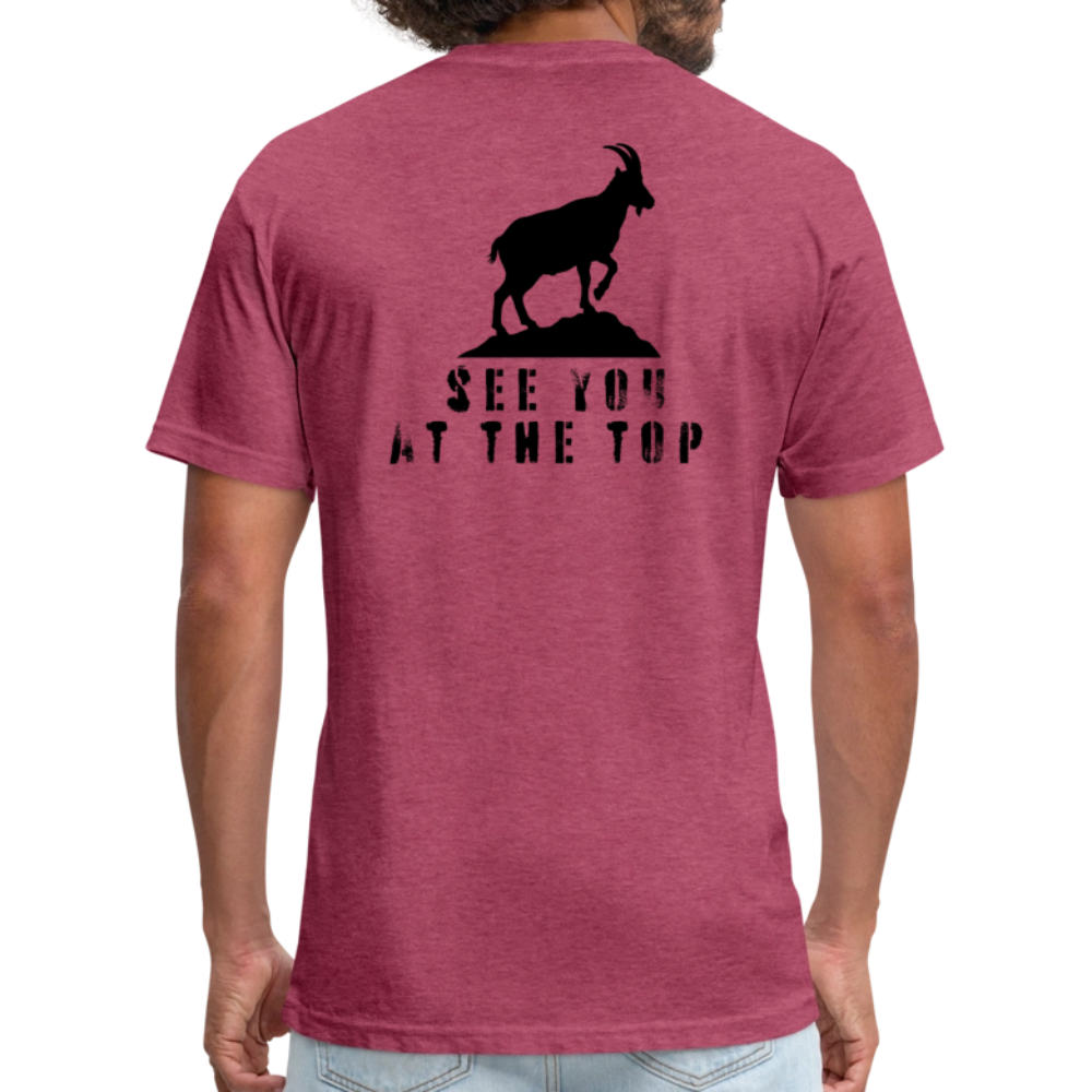 See You At the Top (new) - Premium Graphic Tee - heather burgundy